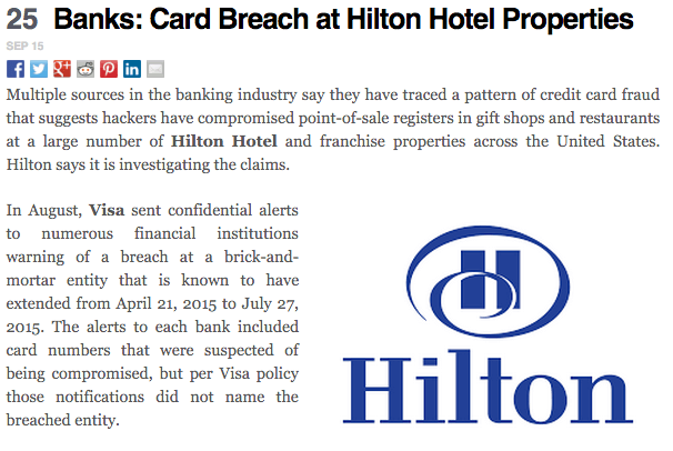 Card systems Hilton breach